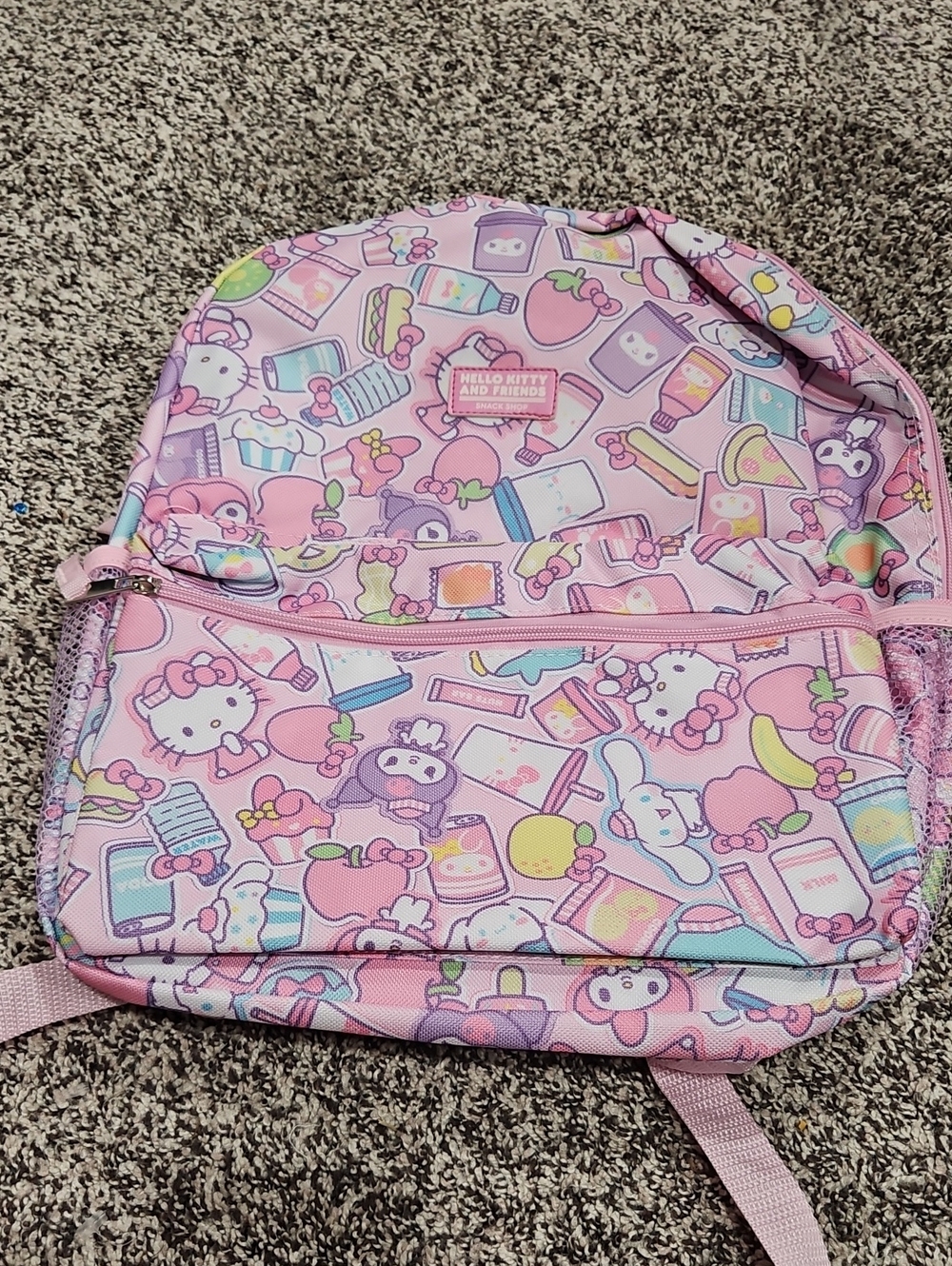 Hello Kitty Pastel Pink Kids Backpack with Character Snacks Print